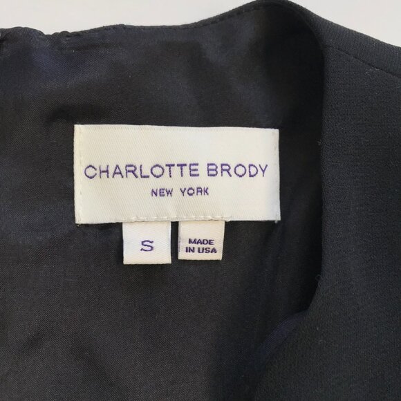 Charlotte Brody Bell Flare Sleeve Blouse Shirt Top Womens Small Black Crew Neck - Picture 5 of 10